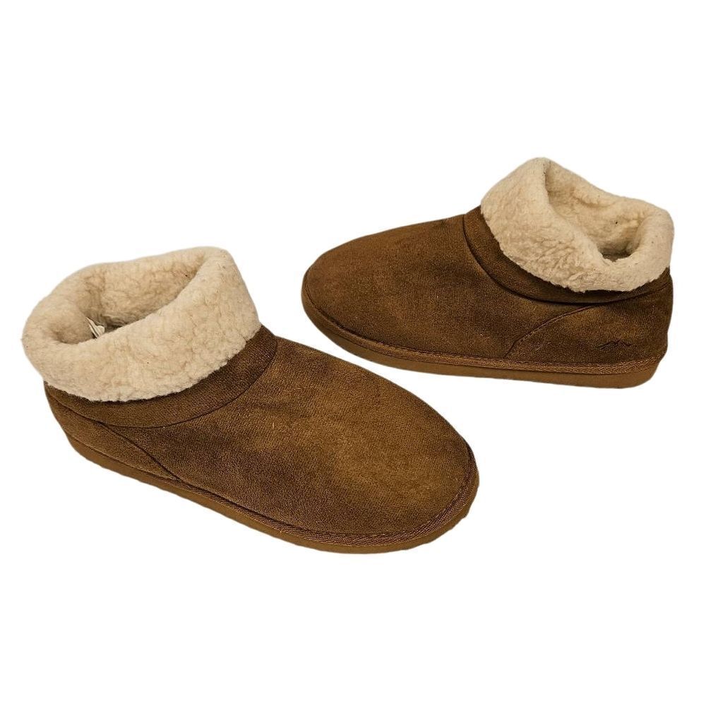 Cozy Brown Slippers with Cream Lining